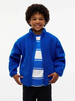 Tommy Hilfiger - Boys Blue Embroidered Logo Regular Fit Polyester Jacket