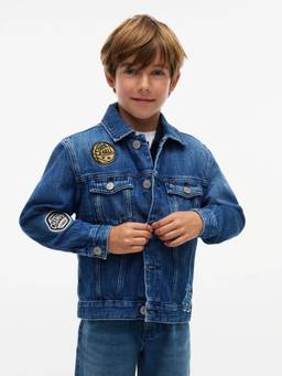 Tommy Hilfiger - Boys Blue Patch On Relaxed Fit Cotton Jacket