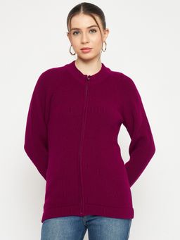 Creative Line - Wine Woven Knitted Sweater