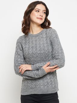 Creative Line - Grey Woven Knitted Sweater