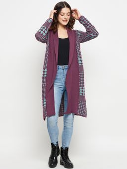 Creative Line - Wine Woven Knitted Shrug