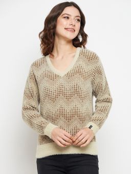 Creative Line - Beige Woven Knitted Sweater