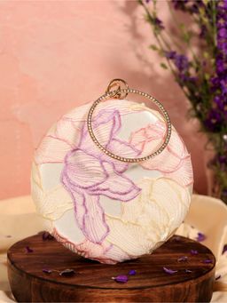 THE TAN CLAN - Tide Pink Round Clutch with Detachable Chain