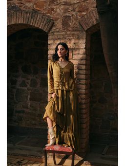 Contemponari - Ruffle Mustard Co-Ord Set