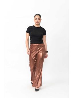 Contemponari - Metallic Flare Casual Trouser