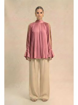 NEORA BY NEHAL CHOPRA - Halter Neck Pink Top