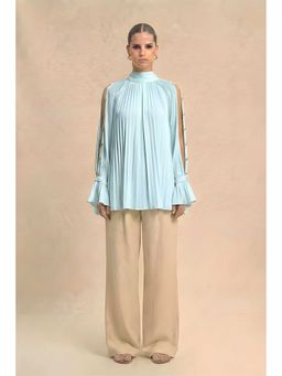 NEORA BY NEHAL CHOPRA - Halter Neck Blue Top