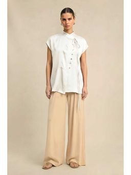 NEORA BY NEHAL CHOPRA - High Neck Ivory Top