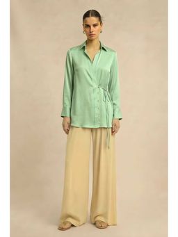 NEORA BY NEHAL CHOPRA - Wrap Green Shirt