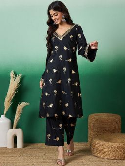 Gahan - Quirky Printed Straight Kurta With Pant
