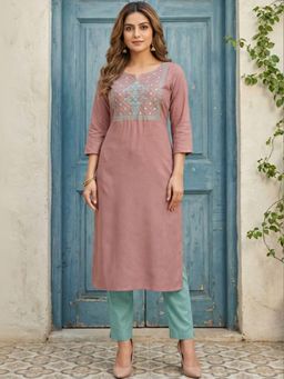Gahan - Embroidered Straight Kurta