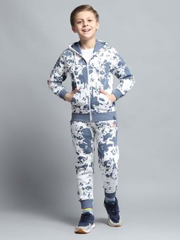 Monte Carlo - Blue Tie & Dye Regular Fit Hoodie and Pant (Set of 2)