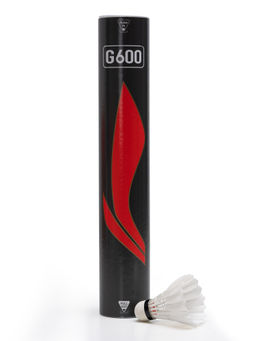 Li-Ning - G600 Feather Shuttlecock - White (Medium, 76, Pack of 6)