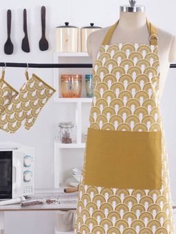 Maspar - Deco Dawn Cotton Printed Gold 1Pc Apron