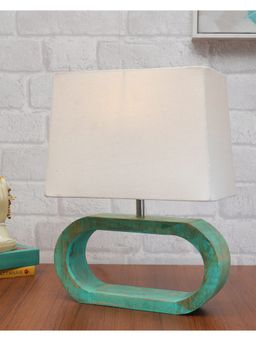 Homesake - Wood Table Lamp Algae Oblong khadi