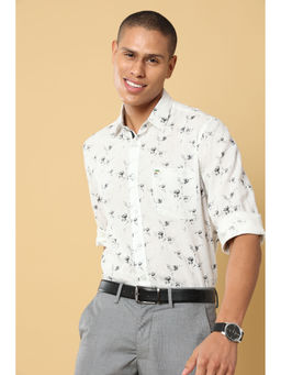 MELVIN JONES - Magnolia White Print Woven Casual Shirt
