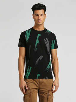 Pepe Jeans - Black Typographic Printed T-Shirt