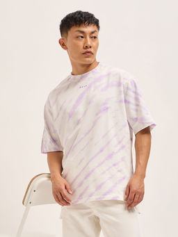 The Bear House - Men's Oversized Fit White Cotton Casual T-Shirt