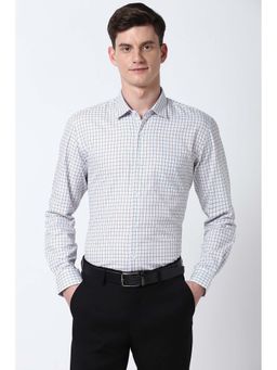 Peter England - Men White Regular Fit Formal Shirt