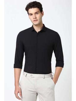 Peter England - Men Black Super Slim Fit Casual Shirt