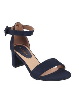 LAZERA SHOES - Women Refined Casual Navy Blue Sandal Heels