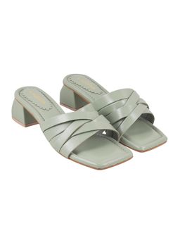 LAZERA SHOES - Women Casual Chic Green Sandal Heels