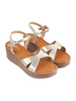 LAZERA SHOES - Women Gold Sandal Heels