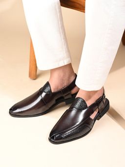 Louis Stitch - Brunette Brown Comfortable Ethnic Roman Sandals