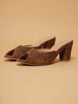 ERIDANI - Phebe Brown Workwear Sandal Heels
