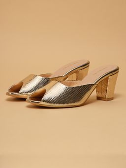 ERIDANI - Rheia Gold Metallic Sandal Heels
