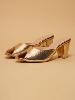 ERIDANI - Rheia Rose Gold Metallic Sandal Heels