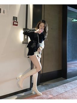 MISS MOSA BY AKANKSHA - Beige Drobe Premium Leather Casual Boots