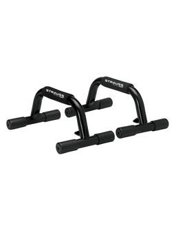 Strauss - Push-Up Bar Pair Comes with Pvc Bracket (Black)