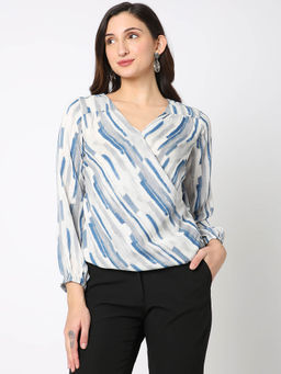 Not So Pink - Printed Top with Cross Front Detailing