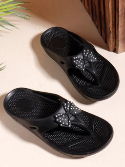 Aroom - Black Comfortable Anti-Skid Sky Slip On Flip Flops