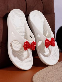 Aroom - White Comfortable Anti-Skid Sky Slip On Flip Flops