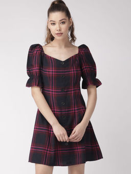 Twenty Dresses by Nykaa Fashion - Multi-Color Living For Plaid Dress
