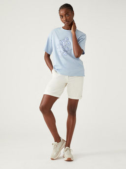 Marks & Spencer - Pure Cotton Blue Oversized T-Shirt