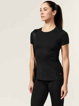 Marks & Spencer - Black Round Neck Half Sleeve T-Shirt