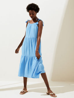 Marks & Spencer - Pure Cotton Tiered Midi Dress