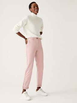 Marks & Spencer - Cotton Rich Tea Dyed Slim Fit Chinos