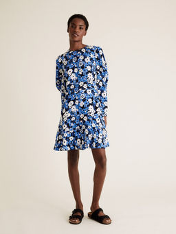 Marks & Spencer - Floral Full Sleeve Mini Tea Dress