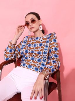 STREET 9 - Multi-Color Frill Top