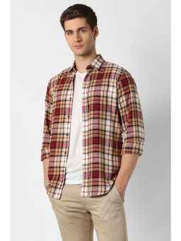 Peter England - Men Multi Slim Fit Check Full Sleeves Casual Shirt
