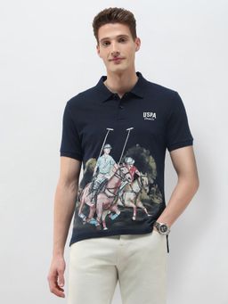 U.S. Polo Assn. Denim Co. - Men'S Brand Printed Summer House Blue T-Shirt