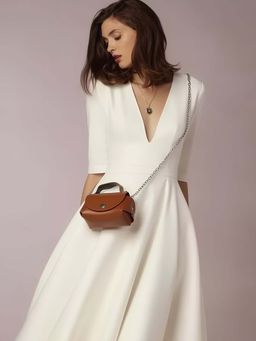 Odette - Brown Pu and Alloy Metallic Design Belt Bag for Women