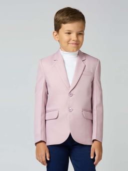 Kids Island - Boys Pink Solid Elegance Blazer