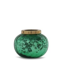 Pure Home + Living - Green Optic Glass Tea Light Holder