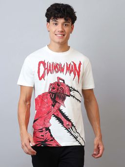 Free Authority - Official Chainsaw Man White T-Shirt