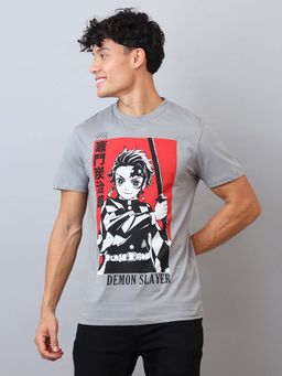 Free Authority - Official Demon Slayer Grey Men T-Shirt